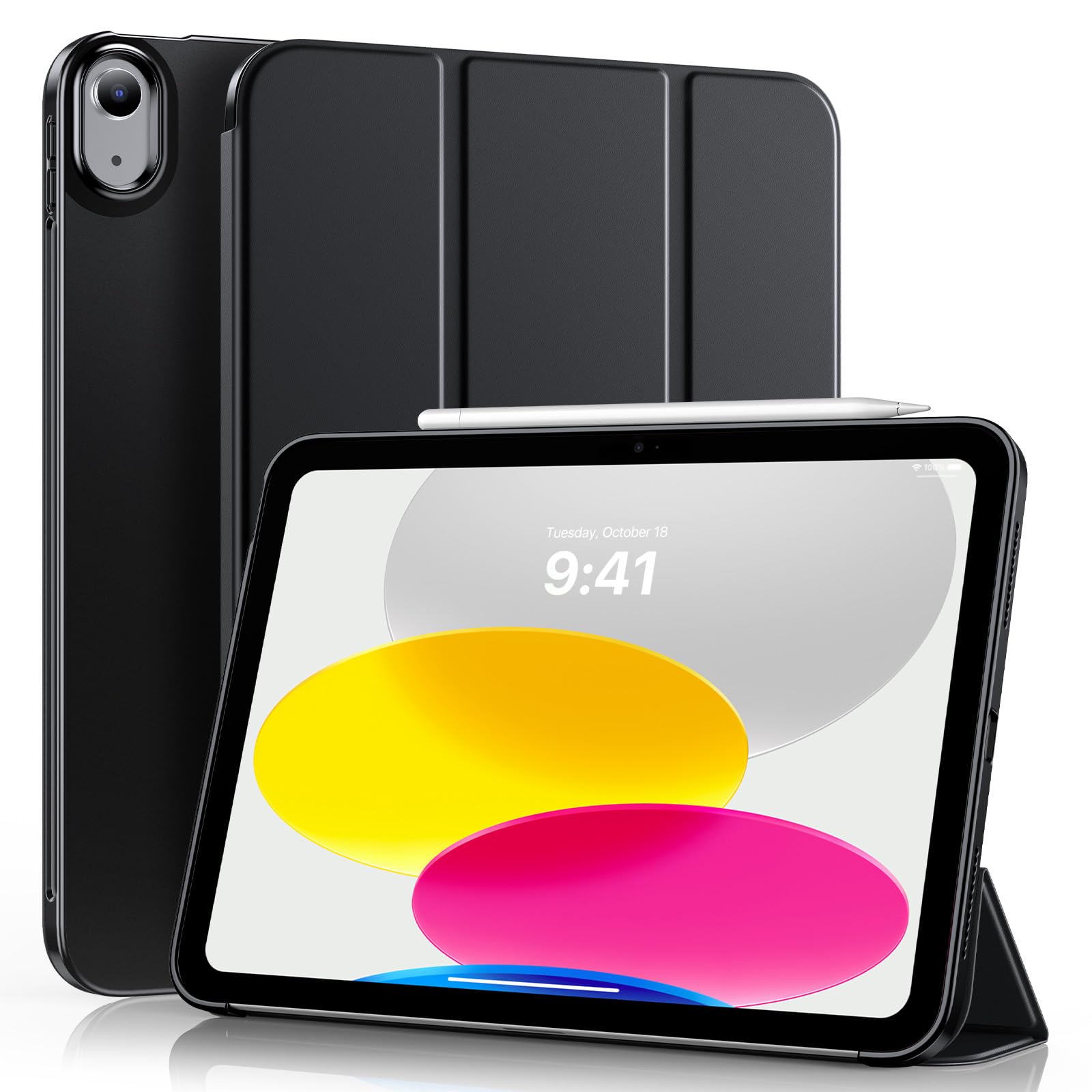 MoKo Hülle für iPad (A16) 11./10. Generation 10,9 Zoll (2025/2022), Schwarz
