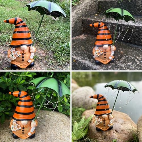 Solar Lights Gnomes Outdoor Garden Ornaments, 25cm Funny Rude Gnomes with Light LED Waterproof - Image 2