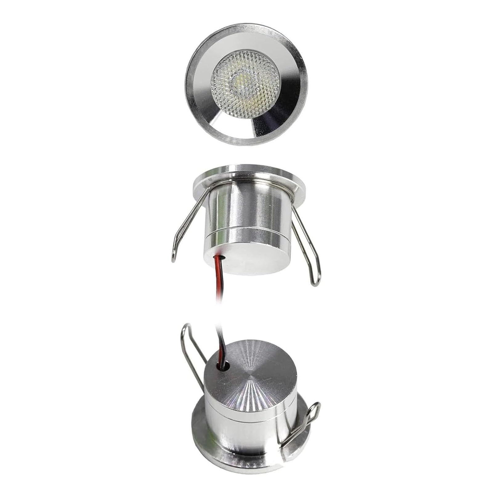 8 szt. Reflektor wpuszczany do gabloty, mini lampa sufitowa 12 V 1 W, ukryta ściana sufitowa do gablot i salonów(ciepły biały 3000k,A-DC12V)