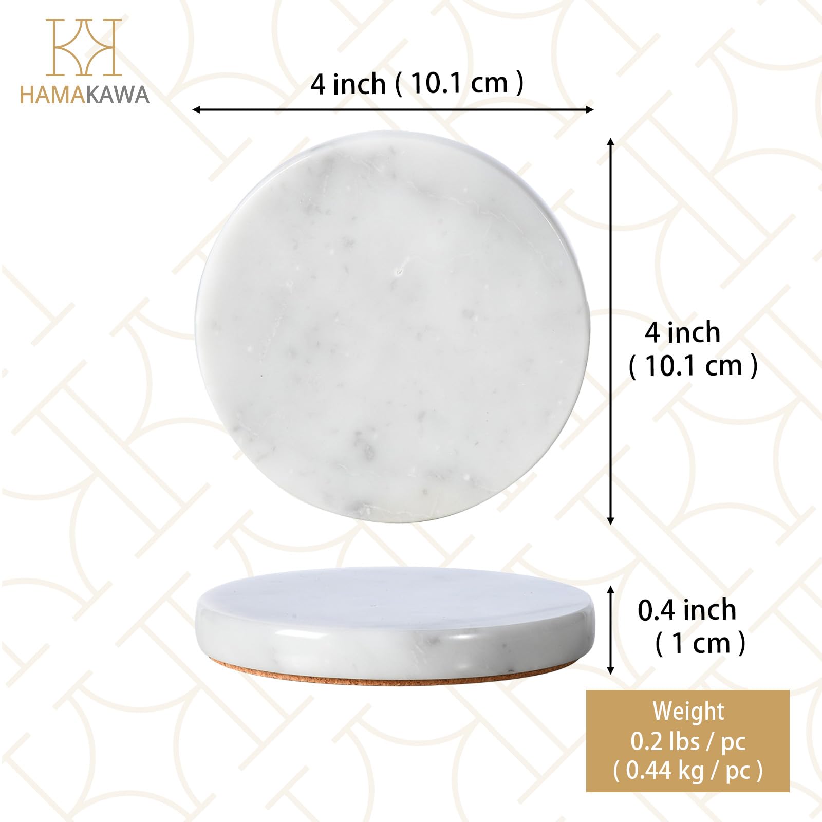 Zestaw 4 podstawek z marmuru, białe wapienne podstawki Carrara, 10 cm, nowoczesny okrągły kamień, modne podstawki pod napoje na stolik kawowy, dekoracja kuchni