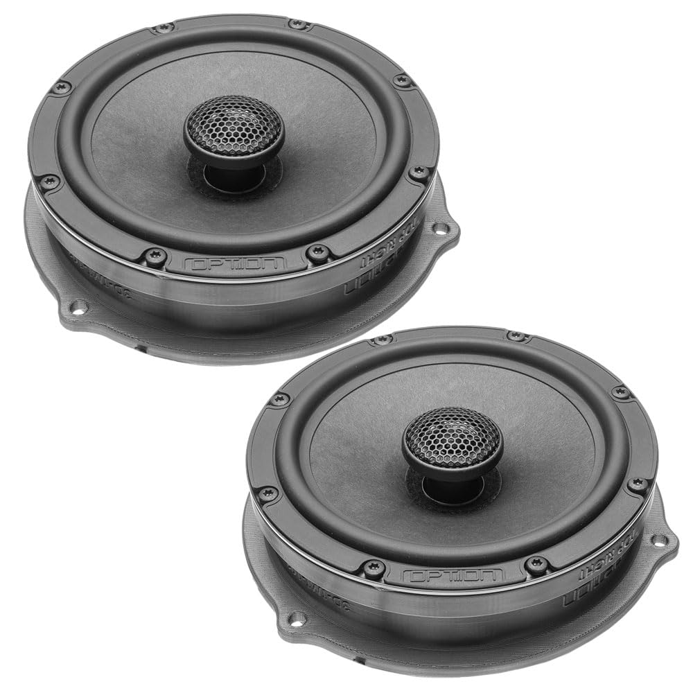 Option Altavoces compatibles con Dacia Bigster DJF (año de construcción a partir de 2025) – Altavoces Plug & Play – 55 WRMS, 3 ohmios, 89 dB de eficiencia, sistema de altavoces traseros de 16,5 cm con