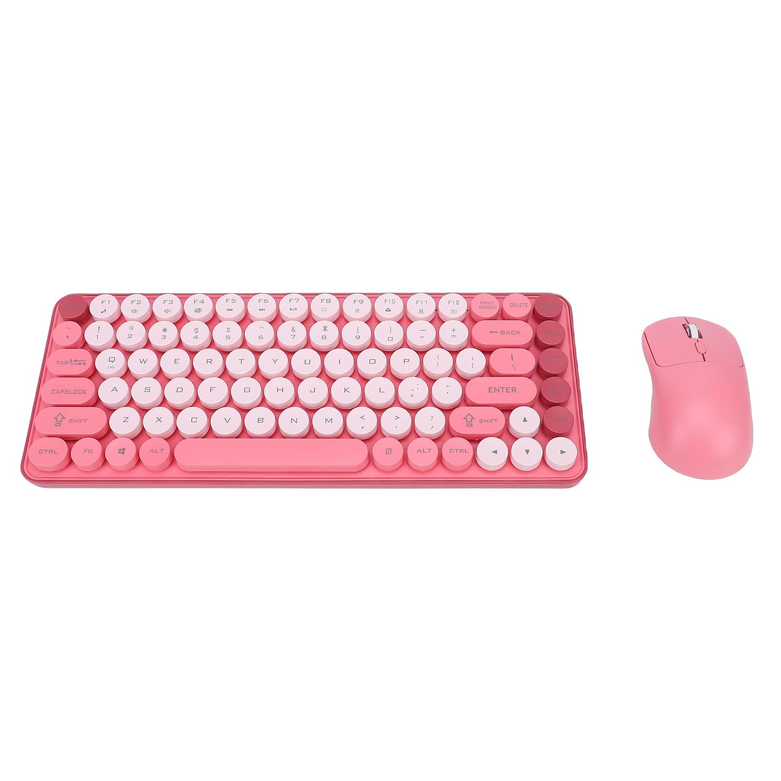 Ejoyous Tastiera Wireless, Tastiera Meccanica e Mouse Combo da Gioco 85 Tasti Dual Mode 2.4G Tasti Rotondi Design Rimovibile, per Sistemi OS X