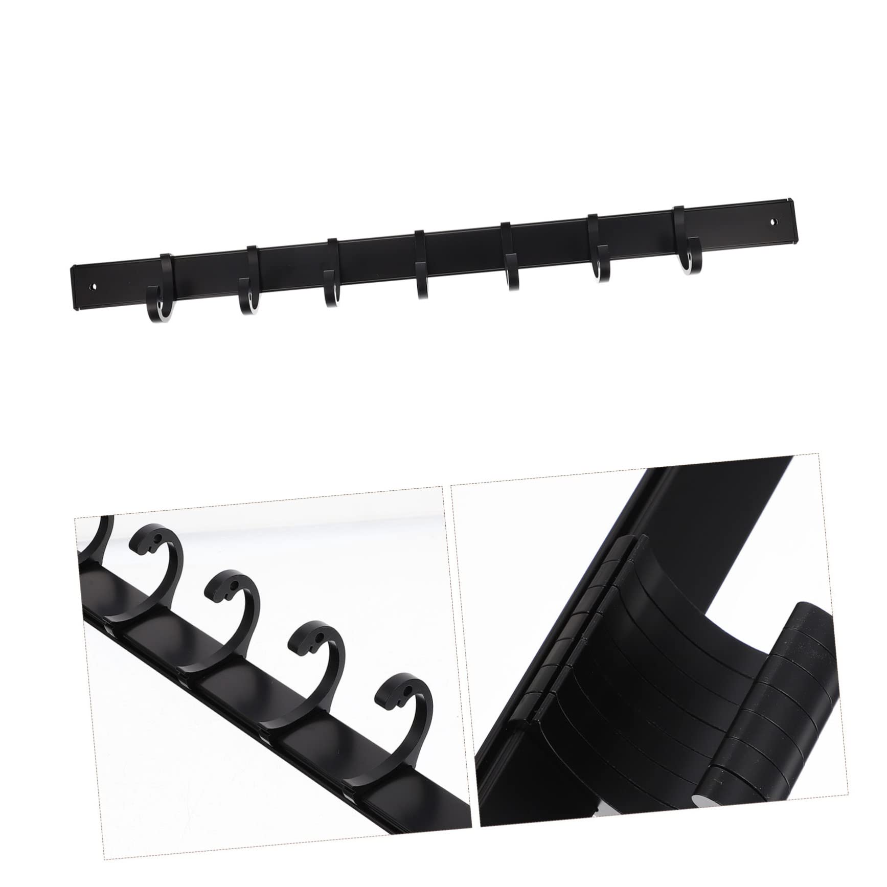 VASDEV Gancho de Fila de Aluminio sin Orificios Ganchos para Toallas Gancho para Abrigos en la Parte Posterior de la Puerta Ganchos Decorativos para Abrigos Perchero de Pared Soporte para