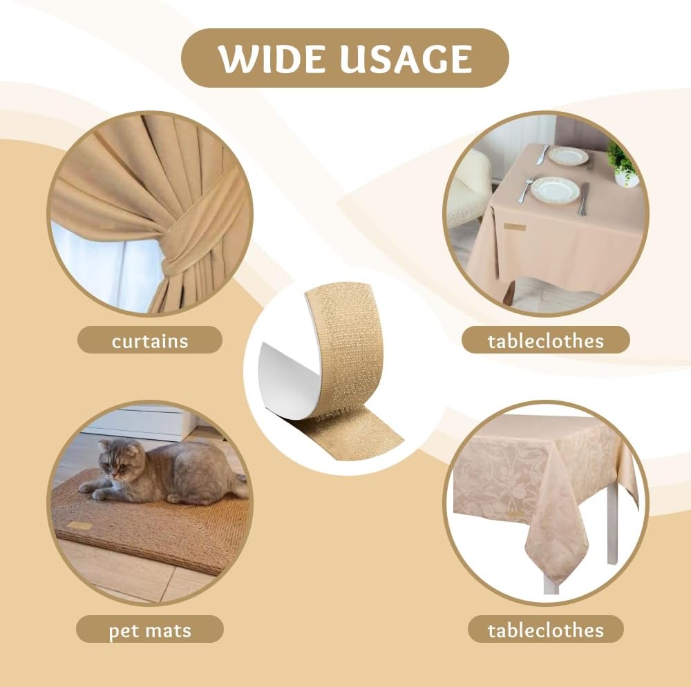 1 inch Beige Hook and Loop Tape 27 Yd Self Adhesive Tape Sticky Back Heavy Duty Tan Fastener Adhesive Ideal for Window Fixing Net Carpets DIY Project Handmade Craft Home Office