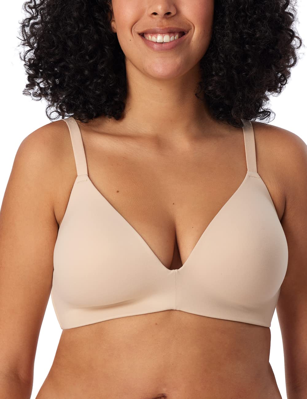 Schiesser Damen BH gepaddet ohne Bügel – Invisible Soft, sand_166568, 70B
