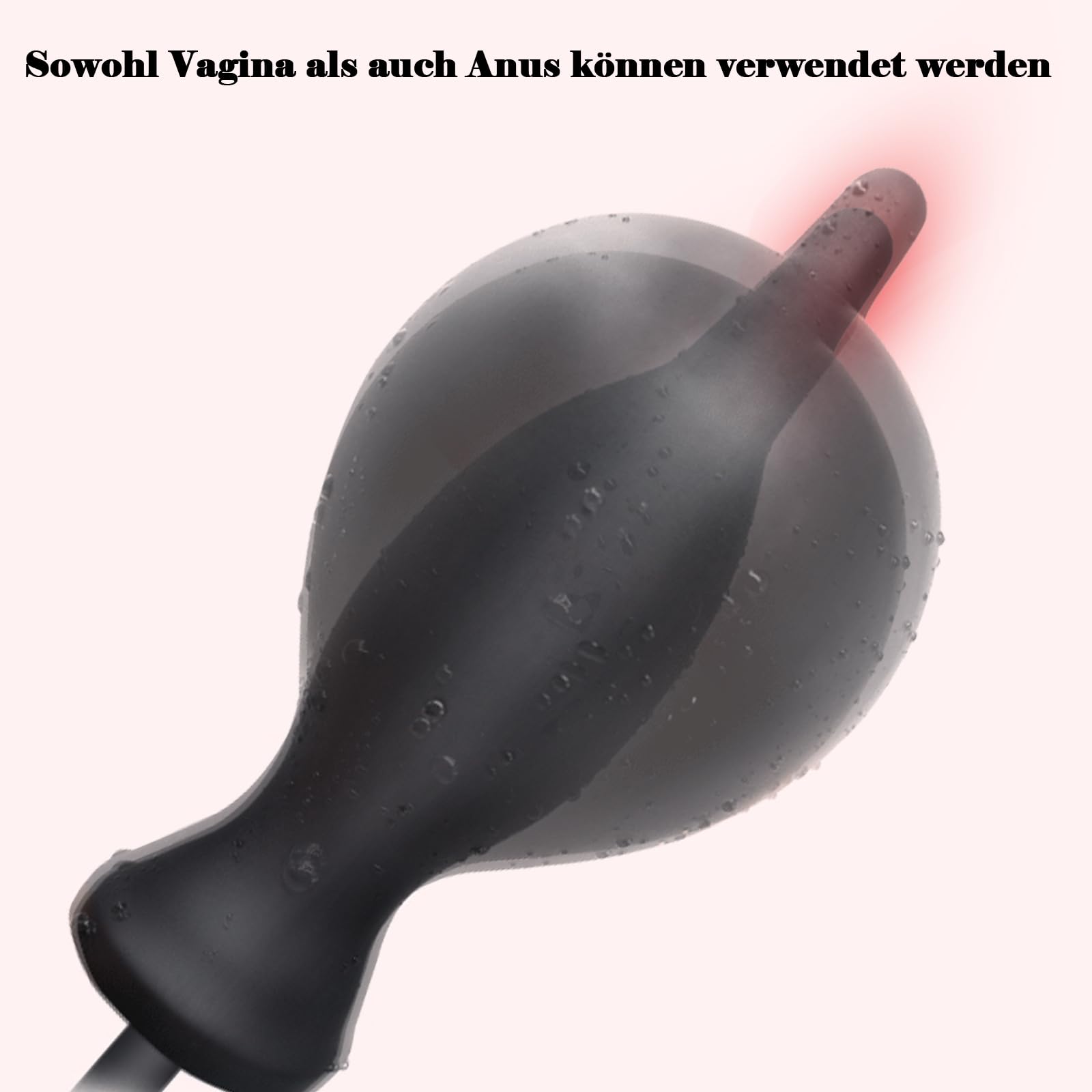 BDSMYEE Plug Anales con Vibración, 10 Modos Vibradorador, Inflable Plug Anal para Mujer Hombre, Dildo Anal Plug Dilatador Butt Plug Consolador, Juguetes eróticos para pareja sexuales