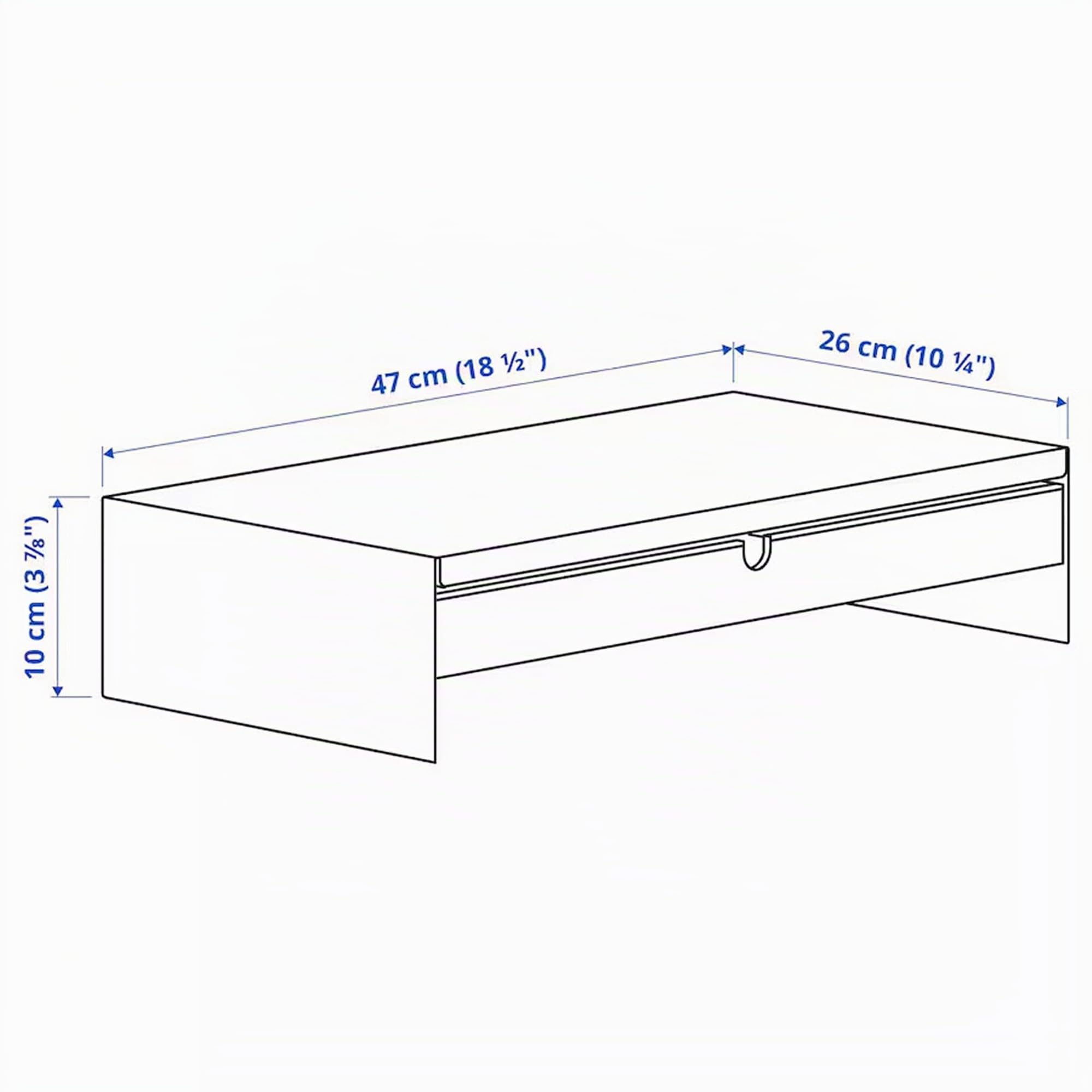 sarcia.eu ELLOVEN Supporto per monitor con cassetto, bianco 504.747.70
