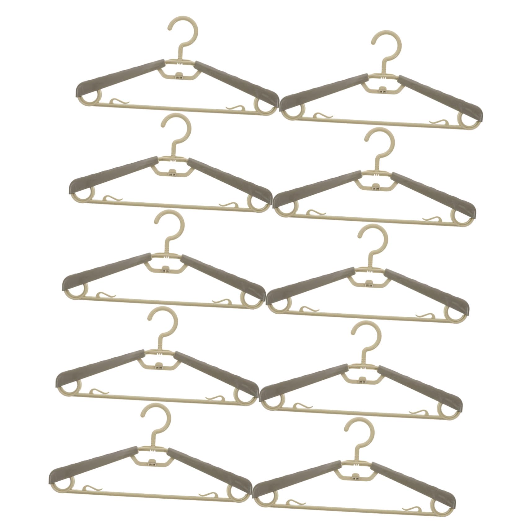 Perchas ajustables resistentes y antideslizantes para pantalones, paquete de 10 – Perchero que ahorra espacio para abrigos, pantalones y organización de armario