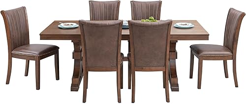 Miniatura 3 de Dining Chairs Set of 2, Modern Fabric Upholstered Kitchen Side Chairs with Open Back, Mid Century Farmhouse Wooden Chairs for Dining Room Table &