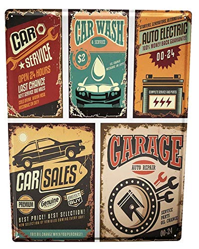 Geroclonup Letrero de metal retro para decoración de pared, cochera, estación de servicio, gasolinera, divertido cartel vintage para cafetería, bar, restaurante, supermercado, tienda, mejor idea de