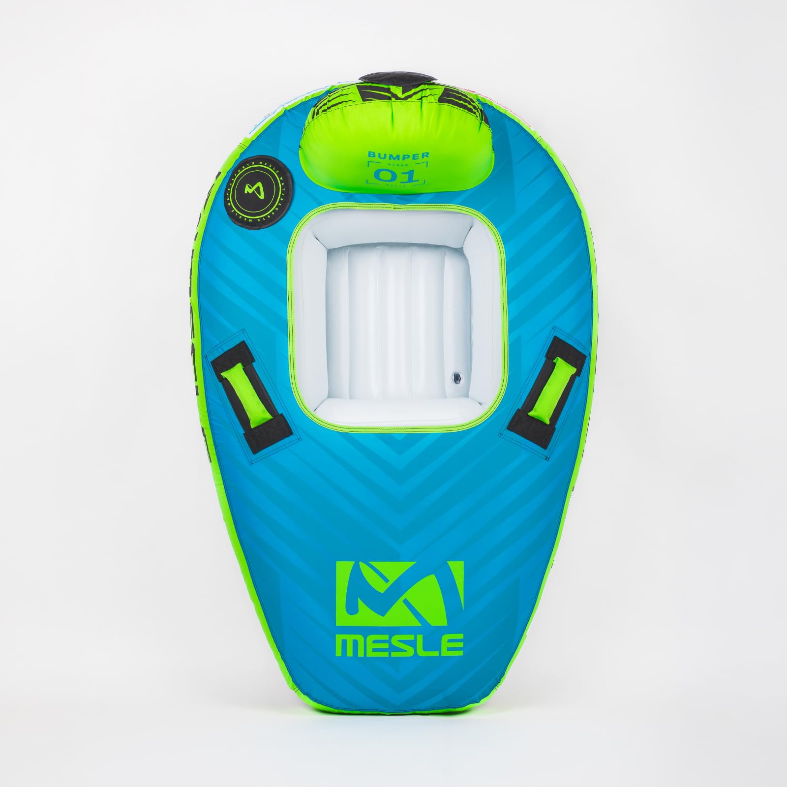 Mesle Tube Boot Bumper Set mit Leine, 1 Person Funtube Wassersport, Wasserreifen aufblasbar, Towable Tube für Kinder & Erwachsene, Schleppring für Motorboot & Jetski, Wasserring zum Ziehen
