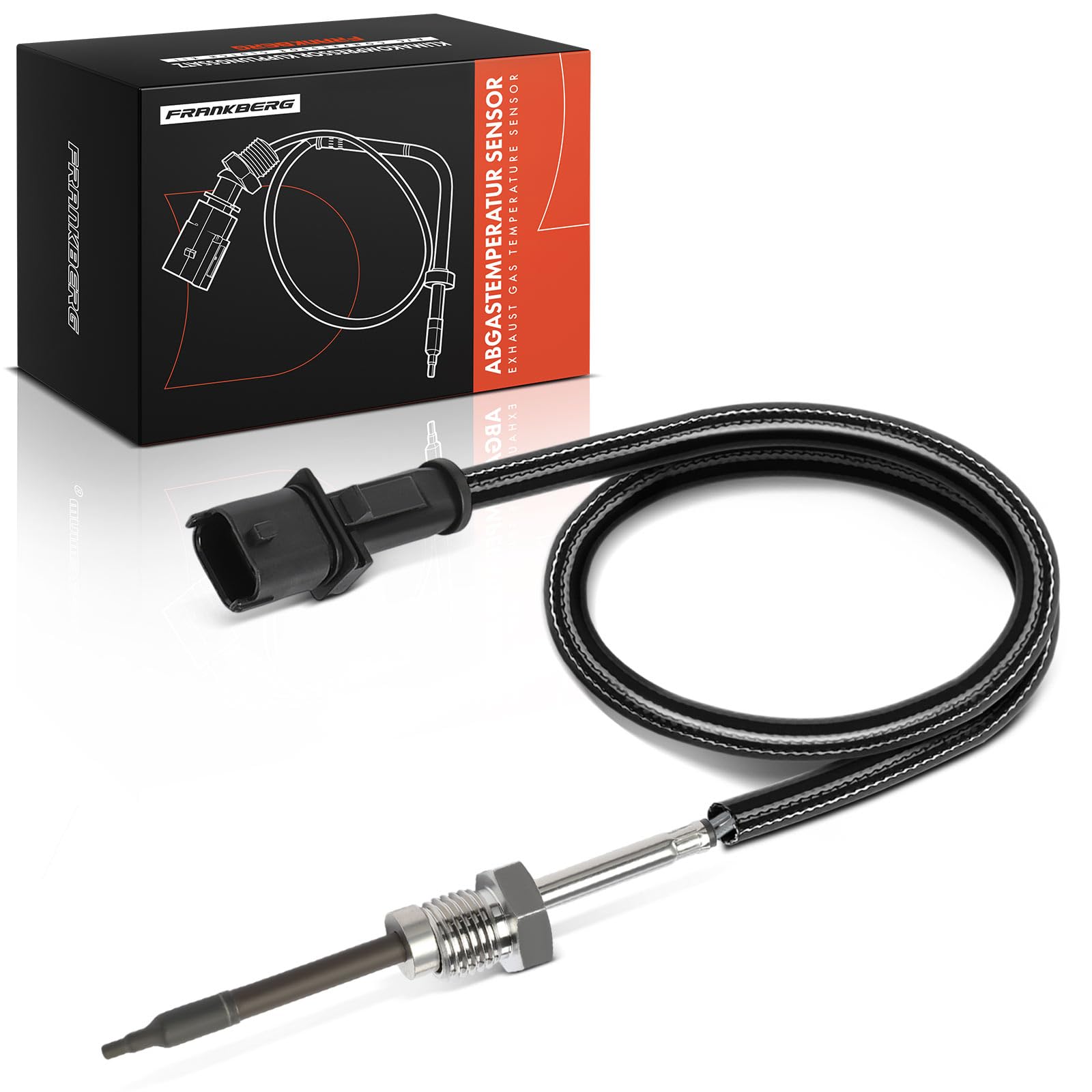 Frankberg Sensore temperatura gas di scarico Sensore gas di scarico 2-Poli Compatibile con Cherokee Van KL 2.2L 2015-2018 Cherokee KL 2.2L 2015-2025 Replace# 68228514AB,68228514AC