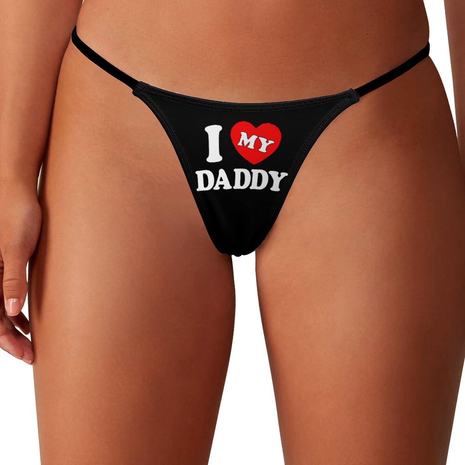 KWQDOZF I Love My Daddy G-String Thongs Low Panties Stretch T-back Womens Thong Underwear Hipster Sexy