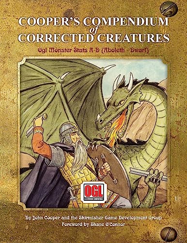 Cooper's Compendium of Corrected Creatures: OGL Monster Stats A – D (Aboleth – Dwarf)