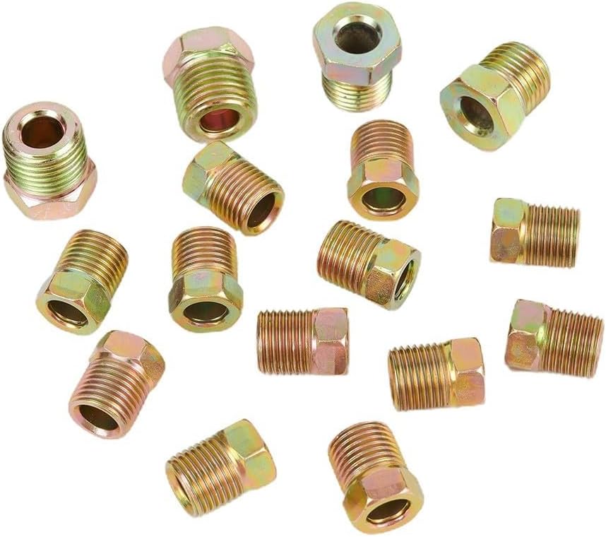 35 Fitting Brake Line Connection Kit For Inverted Flare Systems On 3/16 & 1/4 Tubes, Zinc Coated Material