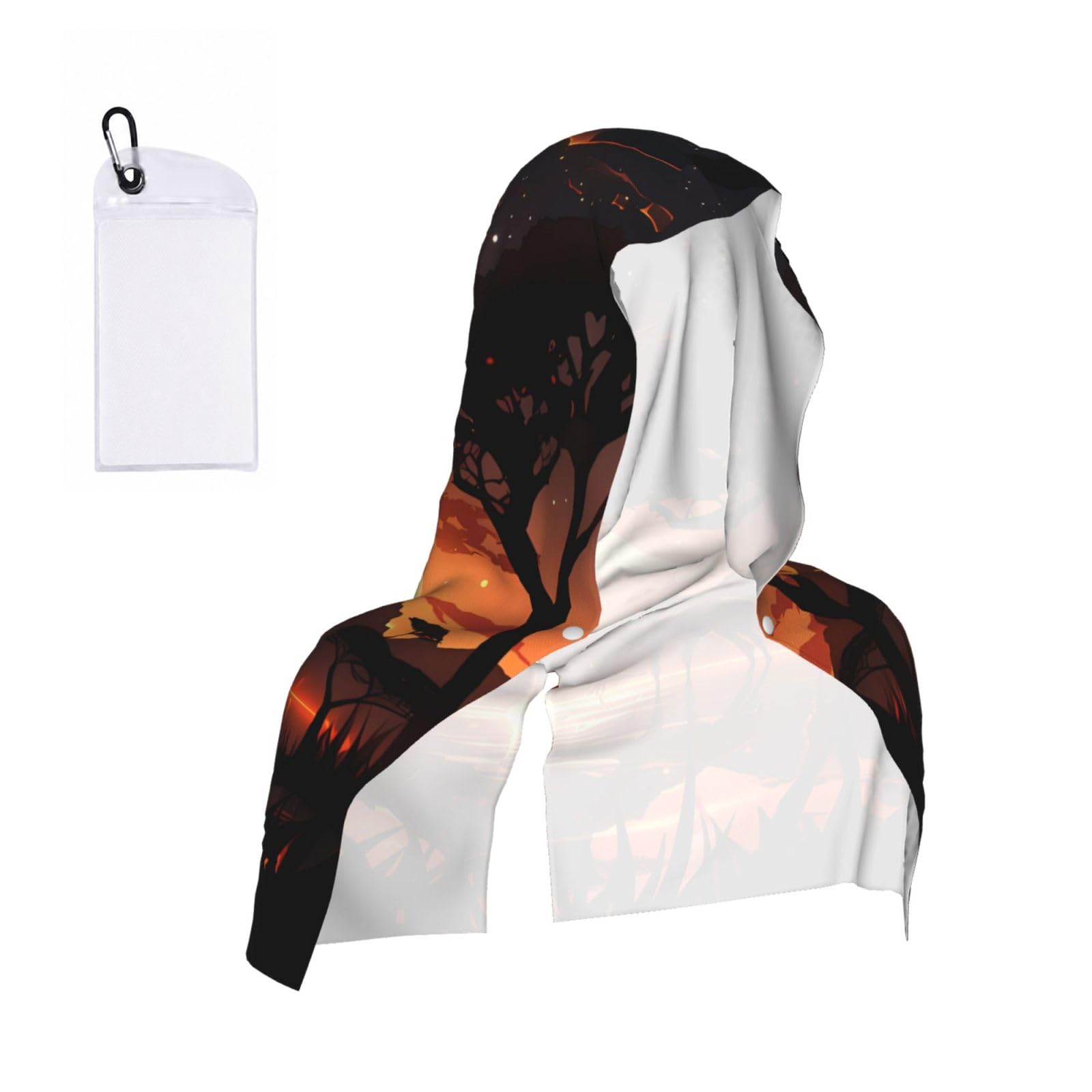 ZQYTGFDC Animals of the African Savannah Cooling hooded towels are suitable for summer sports, running, outdoor work, and gardening.