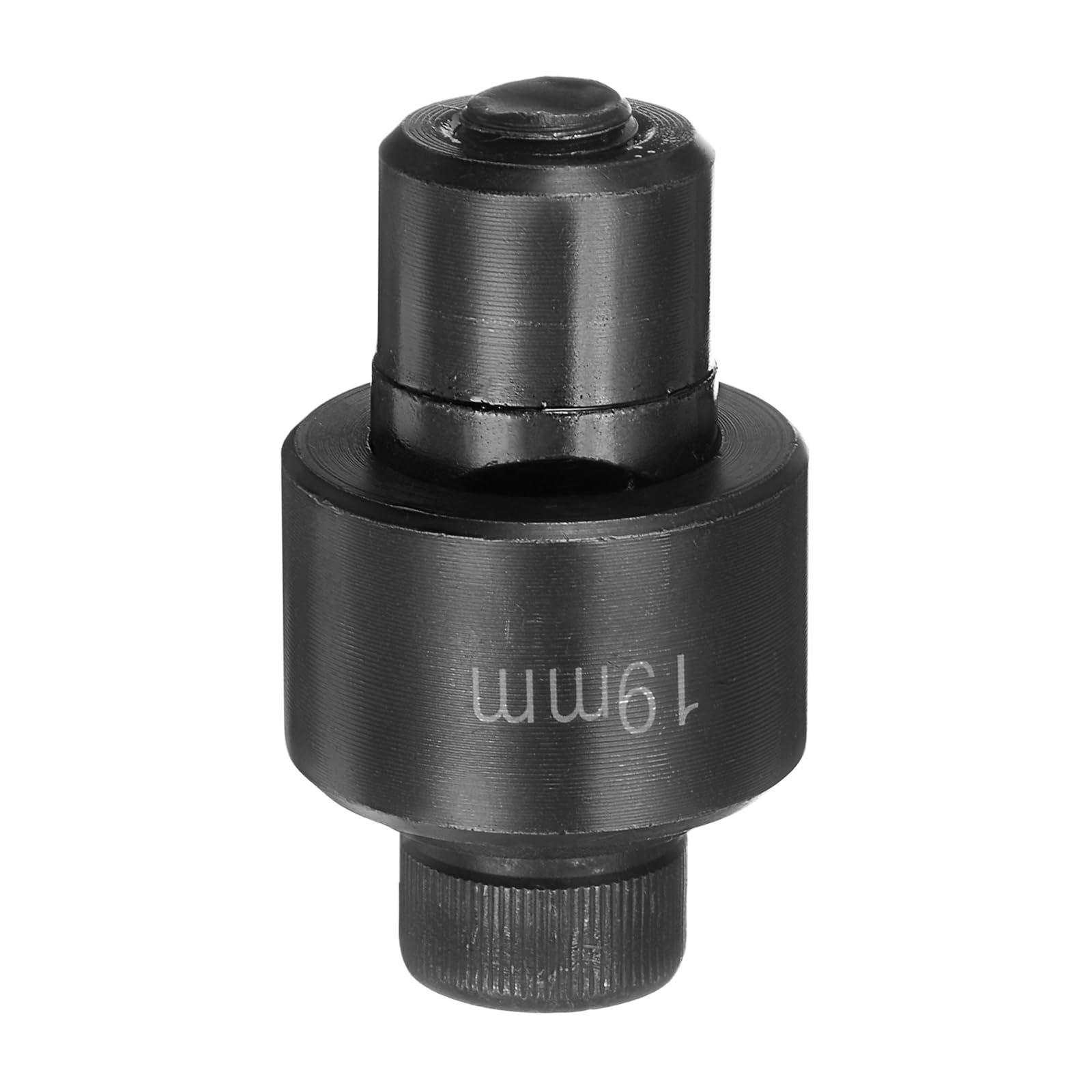sourcing map Sheet Metal Punch Hole Punch 19mm Bearing Steel Precise Cutting Manual Knockout Punch Kit for Metal Steel Plate, Sink, Stainless Steel, Black