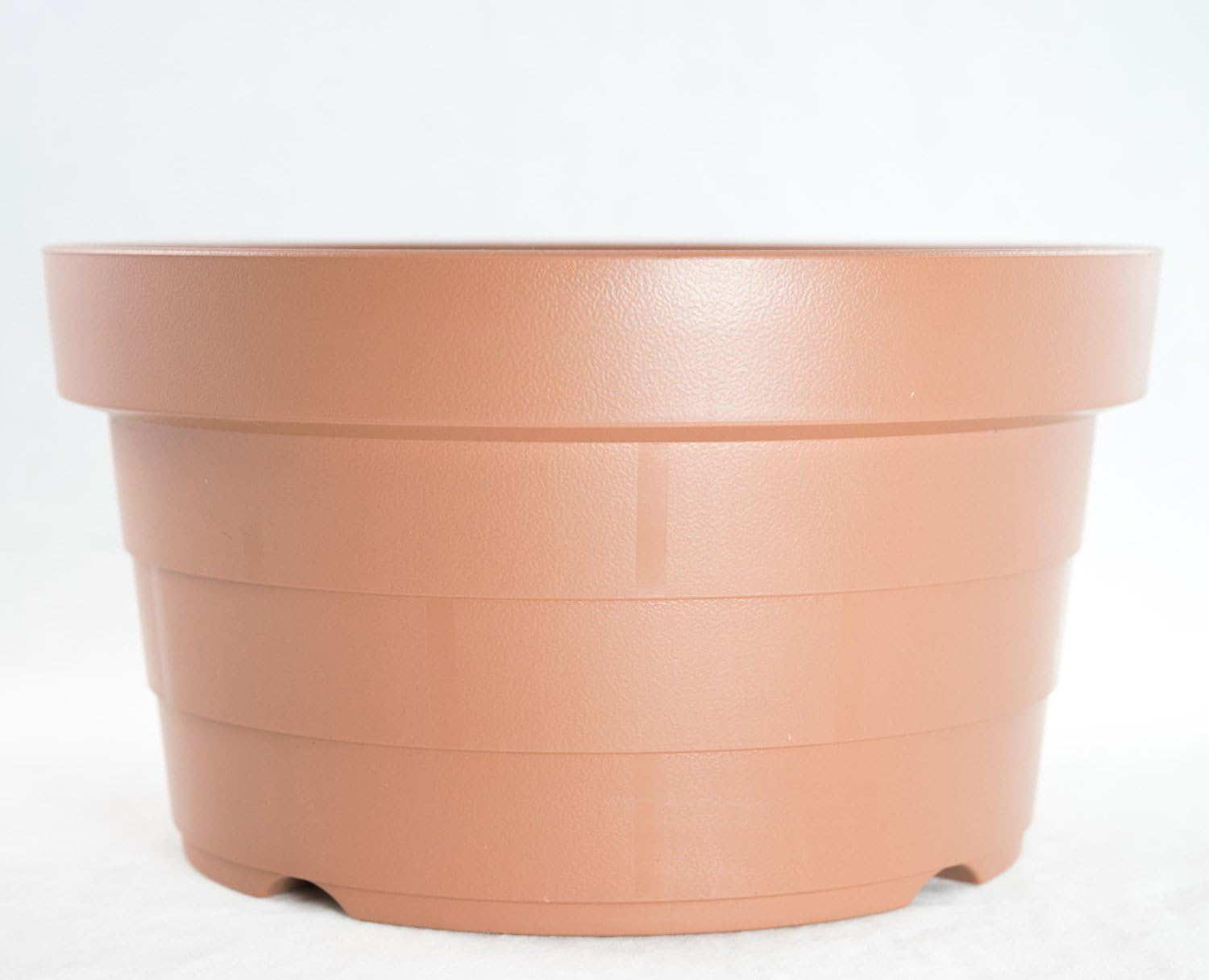 4 Tan Japanese Heavy Duty Round Tan Plastic Bonsai Training Pot 8.25"x 8.25"x 4.5"