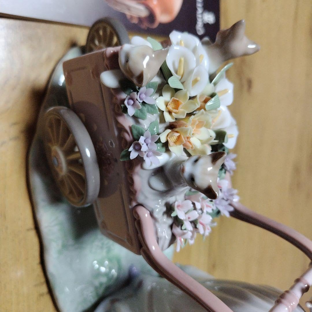 LLADRO リヤドロ キティカート 仔猫たちとお散歩