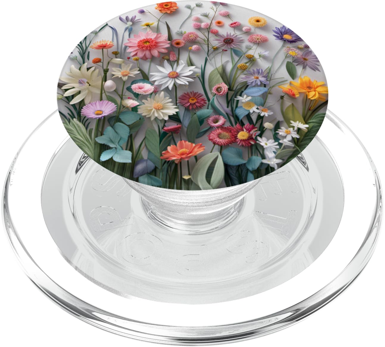 Mixed Flower Bouquet Floral Pattern PopSockets PopGrip for MagSafe