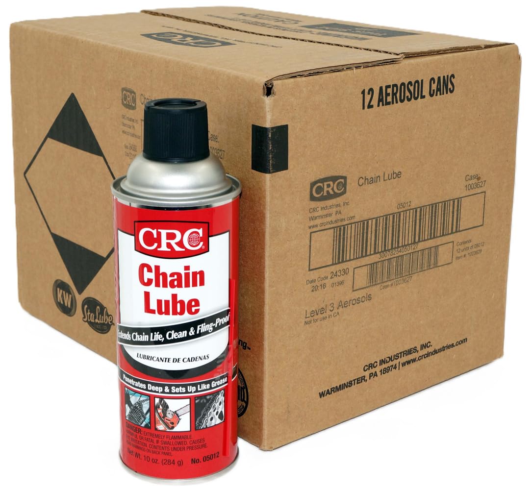 CRC 5012 Chain Lube - Advanced, High-Performance, Synthetic Lubricant for Chains, Open Gears and More (12)