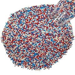 2mm Red White and Blue Pearls