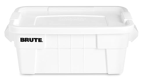 Miniatura 2 de Rubbermaid Commercial Products - BRUTE - Contenedor de almacenamiento con tapa - 14galones - Blanco (FG9S3000WHT) - Paquete de 6