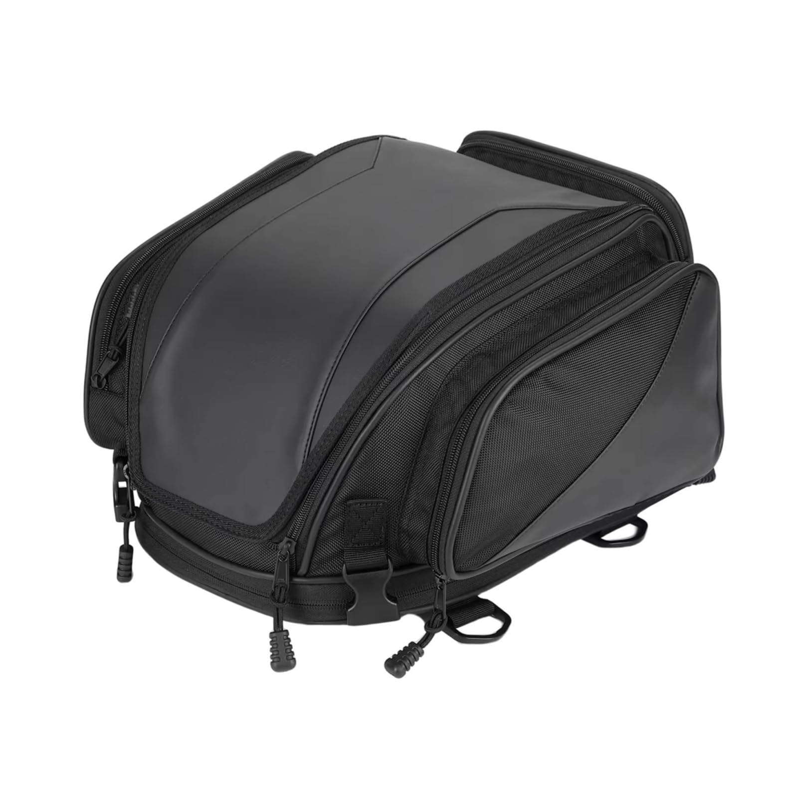 Bolsa sillín Motocicleta Bolsas Traseras para Asiento De Motocicleta Portaequipajes para Casco Trasera Expandible Almacenamiento Herramientas Accesorios Universales