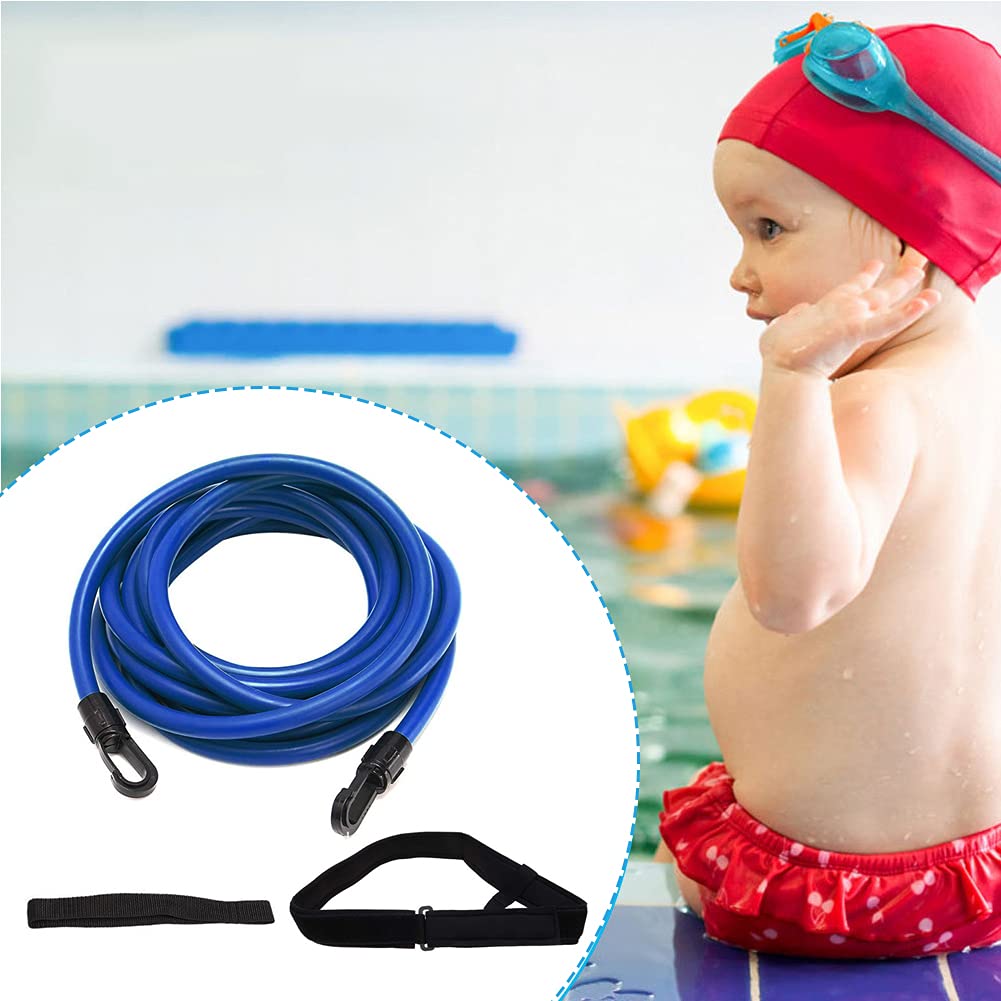 Regolabile Cintura da Nuoto,Corda da Allenamento per Elastico da Nuoto,3M Elastico Piscina Nuoto,Cintura da Nuoto Statica per L'allenamento di Resistenza al Nuoto