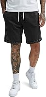 COOFANDY Men's Acid Washed Vintage Shorts: Relaxed Fit 100% Cotton Drawstring Beach Streetwear with 3 Pockets