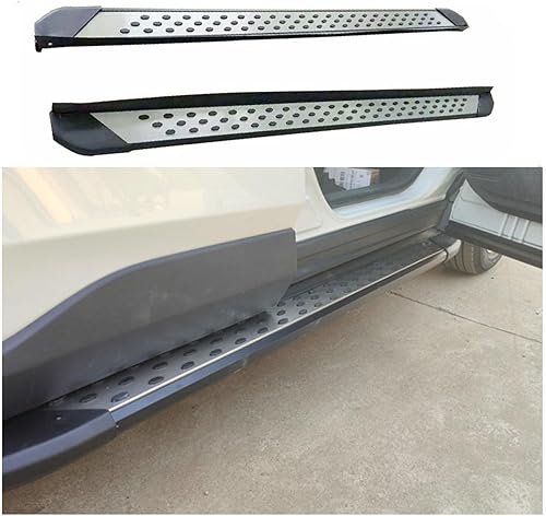 Estribos para Nissan X-Trail Rogue T33 2021-2024 de aluminio con escalones laterales Nerf Bars Pedal, puntos negros