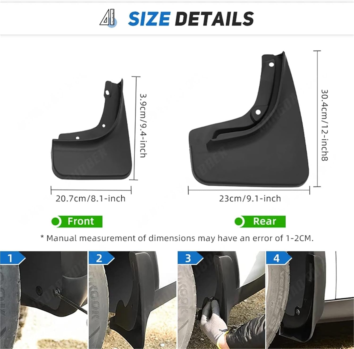Compatible with Jeep Compass 2017-2023 2018 2019 2020 2021 2022 Car Mudflaps Mud Flaps Splash Guards Mudguards Flap Fender Accessories