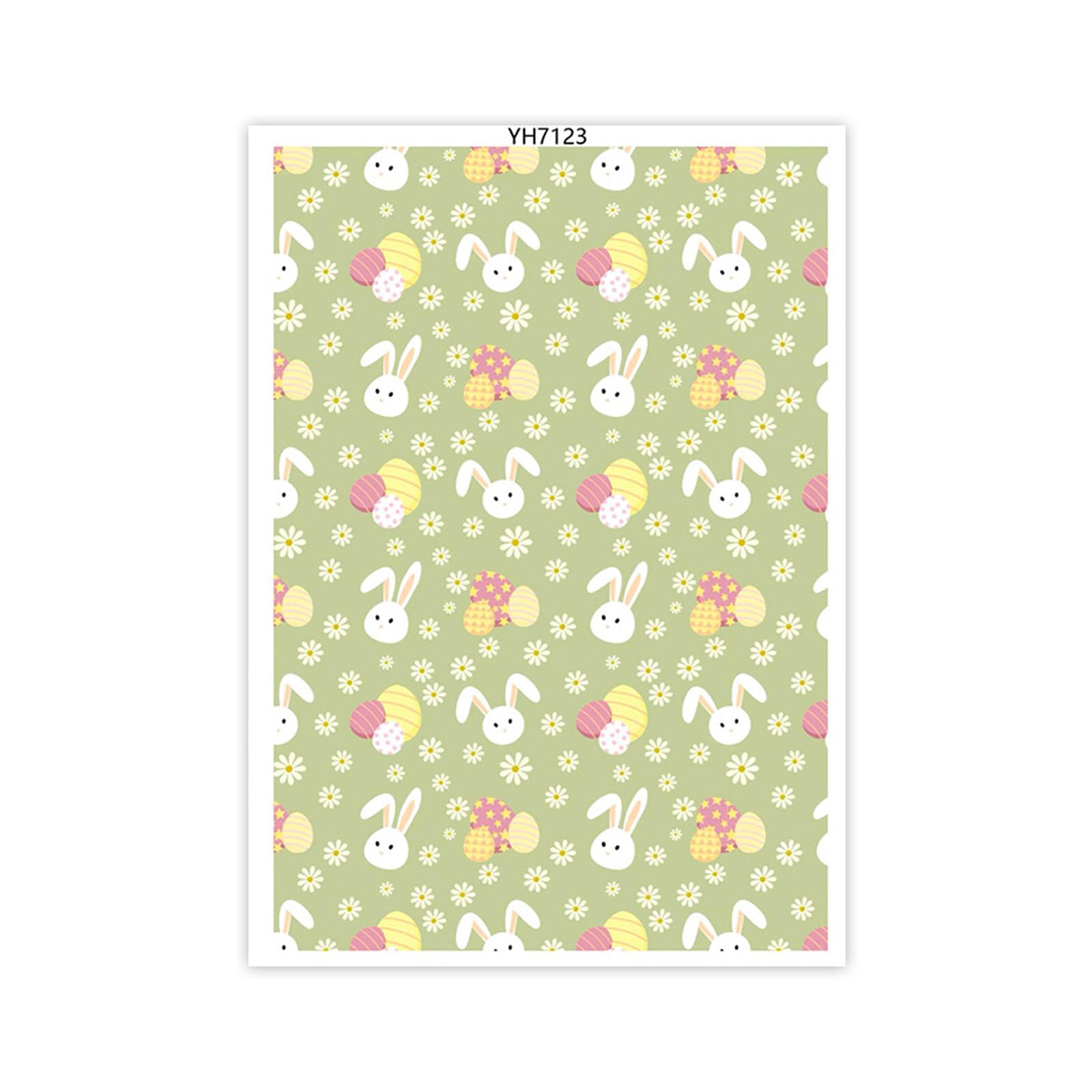 Tsophreniq Easters Colored Eggs Transfer Paper Water Soluble Clay Decal for Earrings Jewelry Making