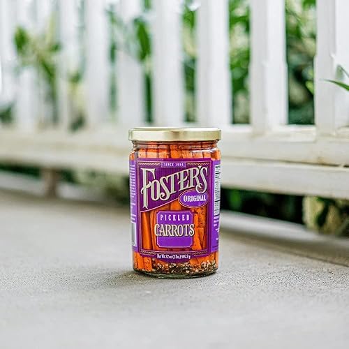 Miniatura 6 de Foster's Zanahorias en escabeche, original, 32 onzas (paquete de 2), zanahorias en escabeche en un frasco, receta tradicional de verduras en