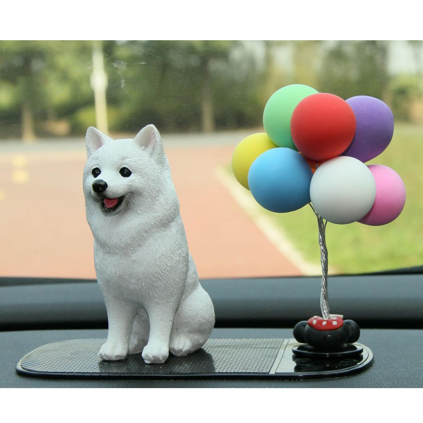 犬型オブジェ 白色 プラスチック製 Amazon.co.jp: アニマルオブジェ 車用品 サモエド置物 タイプ3