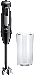 MultiQuick Pro 5 MQ 55001 M, Hand Blender with PowerBell Plus Technology, 25 Speed Wheel+Turbo, Easy Click System Plus, Blender with Ergonomic Handle, Steel Shaft and 600ml Beaker, 1000W, Black