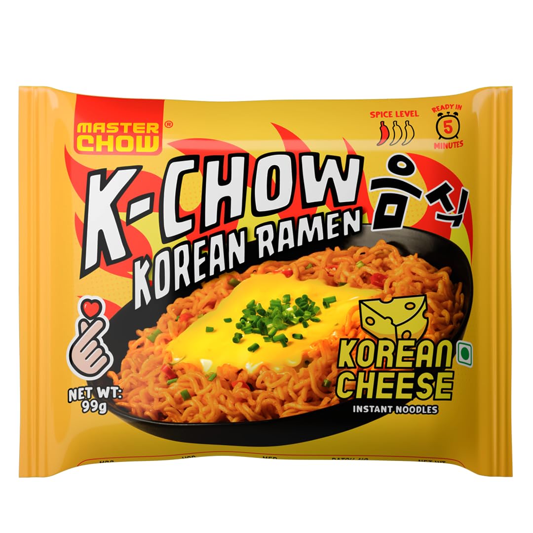 MasterChow K-chow Korean cheese Instant Ramen Noodles – 94 gram/99 gram (Weight may vary) MasterChow K-chow Korean cheese Instant Ramen Noodles – 94 gram/99 gram (Weight may vary)