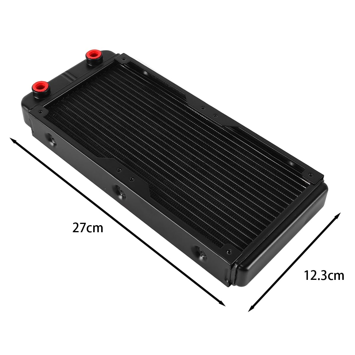 Kit de radiateur de refroidissement à eau fileté en aluminium à 18 tuyaux pour système de refroidissement du processeur de l'ordinateur PC