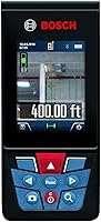 Vista 6 de BOSCH GLM400C Blaze - Medidor láser conectado al aire libre de 400 pies con visor, incluye 3 baterías AA, correa de mano y bolsa