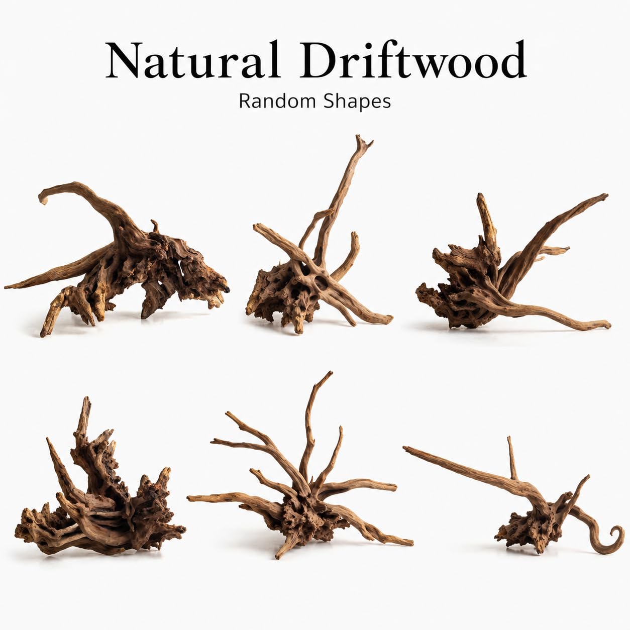 emours Bois flotté naturel pour aquarium, bois flotté unique pour décoration d'aquarium, terrarium et exposition de reptiles (30-40 cm)