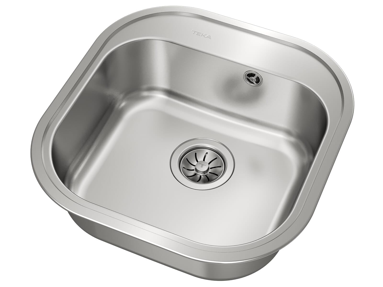 TEKA Fregadero Encastrado 1 Seno para Mueble 45cm, Acero Inoxidable, Incluye Escurridor y Válvula Automática, Modelo Stylo 1C