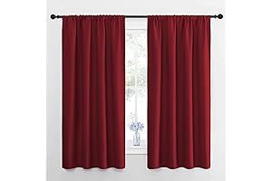 NICETOWN Christmas Maroon Curtains for Bedroom