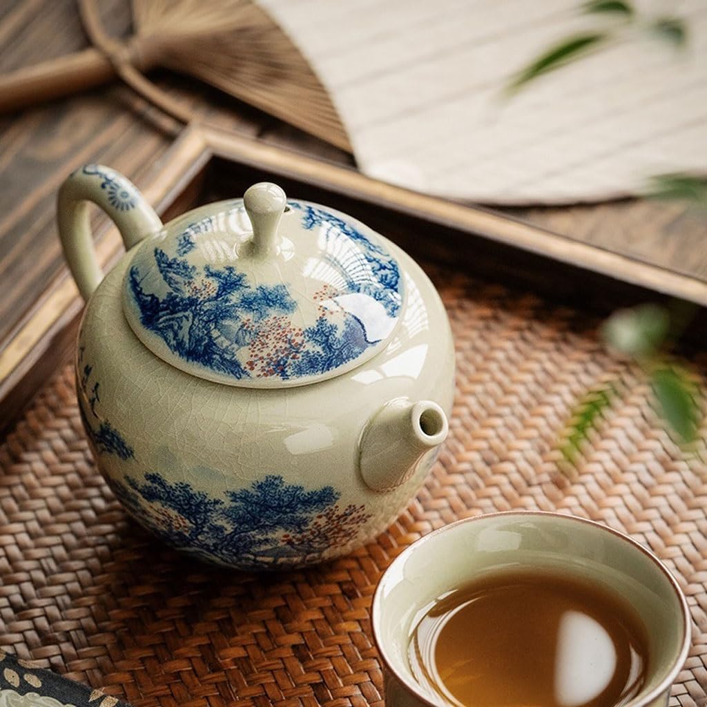 Ceramic Teapot Zen Tea Maker Teapot Small Ceramic Tea Set Kung Fu Pu'er Teapot Household Filter Single Pot Tea Pot Ceramic
