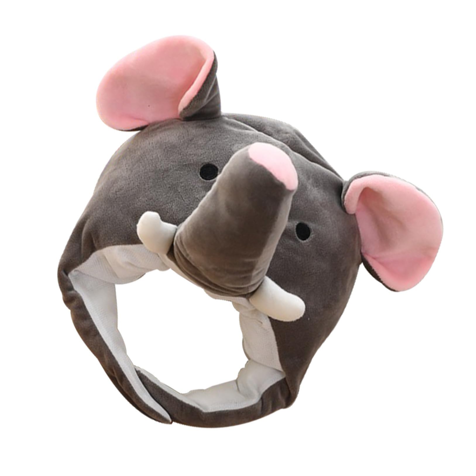 Sombrero para Fiesta Diseño de Elefante en Felpa y Algodón Pp, Práctico y Decorativo para Carnaval y Actuaciones de Baile