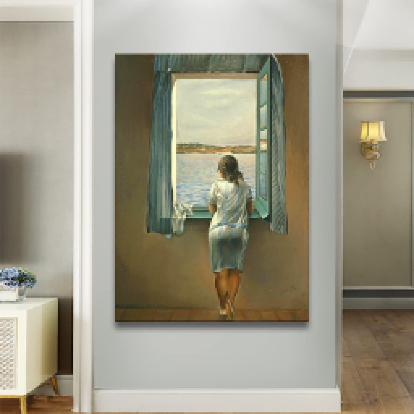 Amazon.co.jp: サルバドール・ダリ キャンバス 有名な絵画 窓の