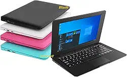 Computador com Windows 10 - Laptop Mini portátil de 10,1 polegadas, 32 GB, ultrafino e leve - Netbook Intel Quad Core PC HDMI WiFi USB Netflix YouTube (preto)