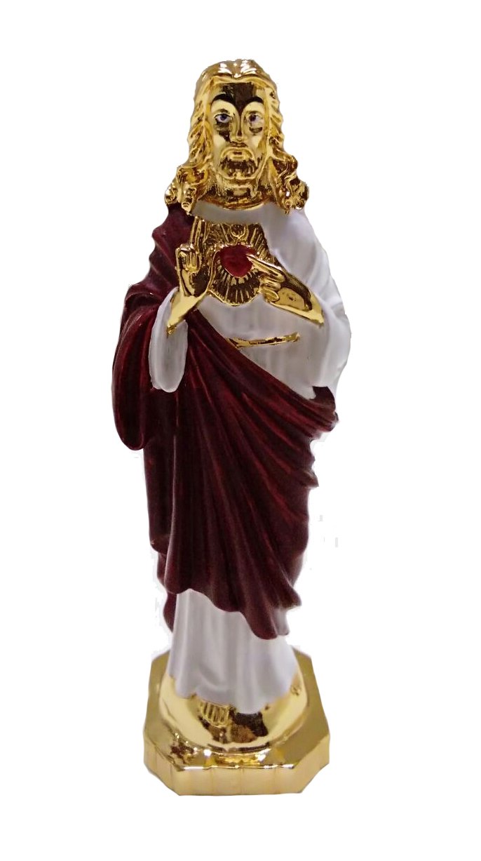 Chintamani Arts™ Gold Plated Jesus Idol Car Dashboard Idol Very Divin Jesus Idol Gold