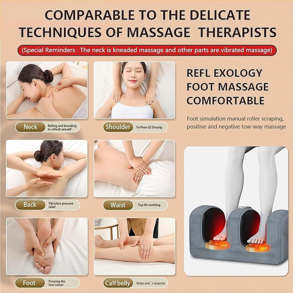 Colchoneta De Masaje De Cuerpo Completo con Vibración y Calor