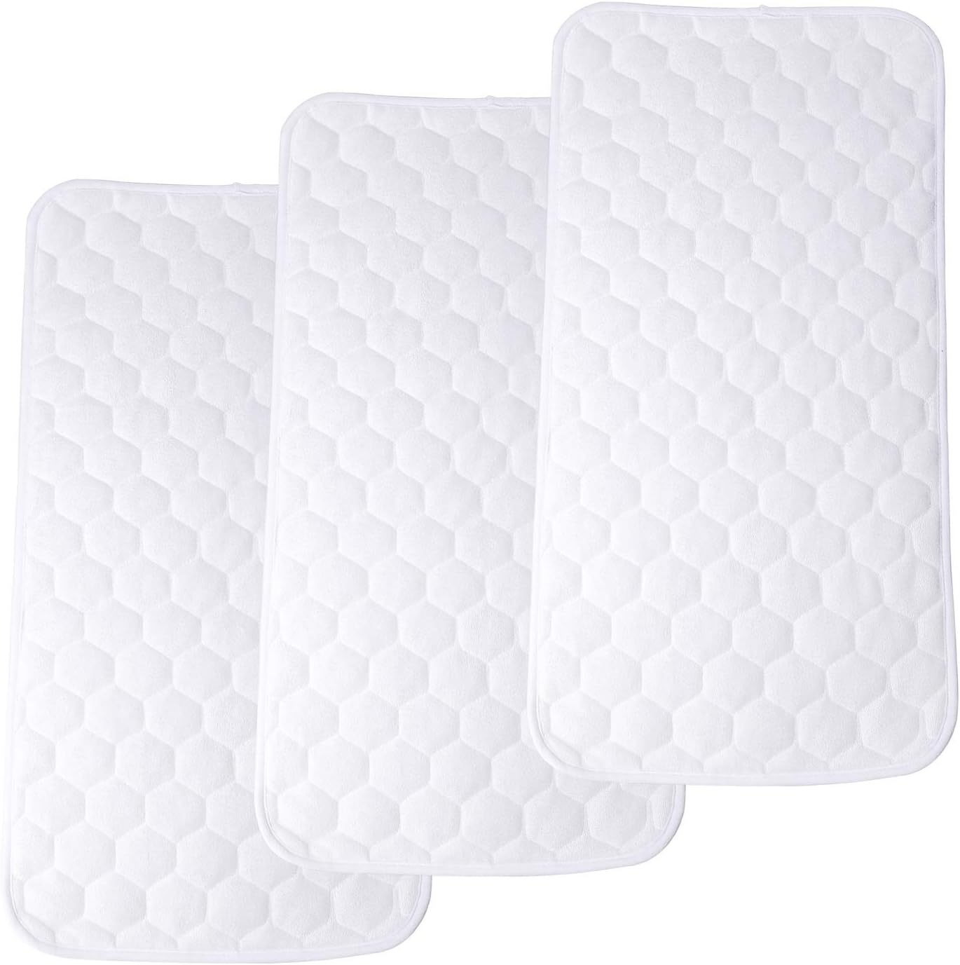 3 Pcs Bamboo Waterproof Changing Pad Liners 27 x 13 Inches Thicker