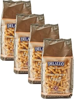 DeLallo Gluten Free Fusilli Brown Rice Pasta, Non-GMO, All Natural, Made...